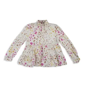 Floral Print Panelled Blouse